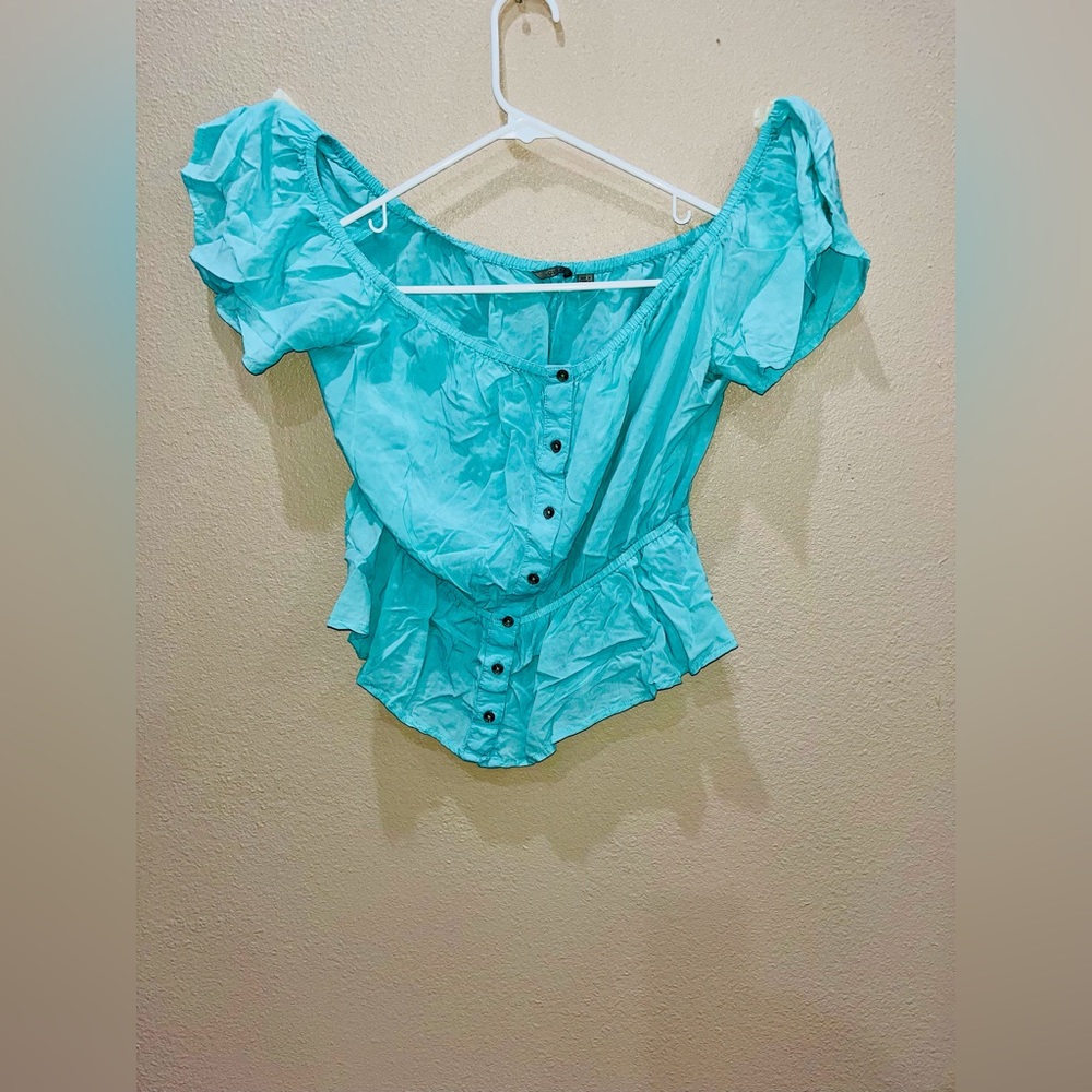 Guess Blue Women Top Teal/Blue Women Blouse